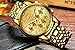 Men's Multi-Functional Fashion Luminous Calendar Sports Waterproof Male Watch (Gold)