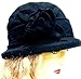 1920s Style (D&Y)100% Wool Winter Cloche Bow Church Trendy Black Hat #007