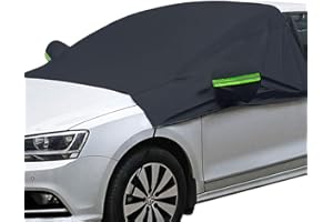OMIGAO Extra Large Windshield Snow Ice Cover with Side Mirror Covers, Protects Windshield and Wipers from Weatherproof, Rain, Sun, Frost, Vehicles, Cars Trucks Vans and SUVs (94.5" x 65")