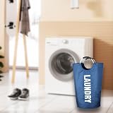 Armo Home 90L Large Laundry Basket Foldable Collapsible Blue view 4