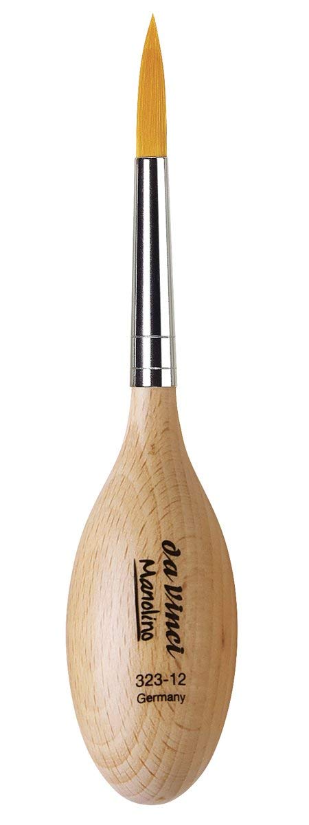 Da Vinci 323 Series Round Golden Fibres Brush, Synthetic Fiber, Light Brown, 13.2 x 0.55 x 30 cm