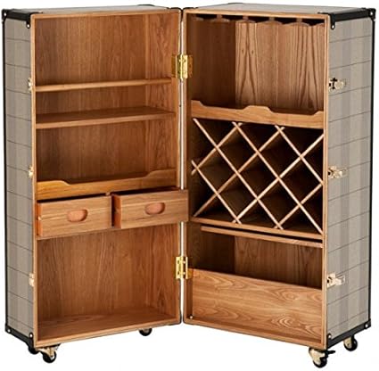 Casa Padrino Luxury Bar Cabinet In Vintage Suitcase Design Chest