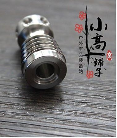 Titanium Alloy Knife Lanyard Bead EDC Parachute Cord Pendant Bead for Keychain, Dagger,5.5mm Hole Charm Pendant