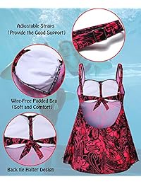 MOGGEI Traje de baño de dos piezas para dama, talla grande