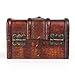 Small Size Vintage Wood Lock Jewelry Storage Box Necklace Treasure Storage Organizer Holder