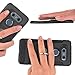 TechVibe LG V30 Case, Slim Drop Protection Cover, Ring Grip Holder Stand, For LG V30 (2017) - Black
