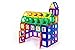 Playmags Magnetic Tile Building Set: Exclusive Educational Clickins 36-Pc. Kit: 18 Super Strong Clear Color Magnet Tiles Windows & 18 Letters & Numbers Stimulate Creativity & Brain Development