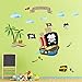 decalmile Pirate Ship Wall Decals Kids Room Wall Stickers Children Bedroom Baby Nursery Wall Decor Pirate Theme Room Decoration