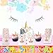 Ocosy 12Pcs Glitter Unicorn Party Favor Treat Bags, Goddie and Candy Bags, Unicorn Paper Gift Bags, Unicorn Party Supplies (12Pk)