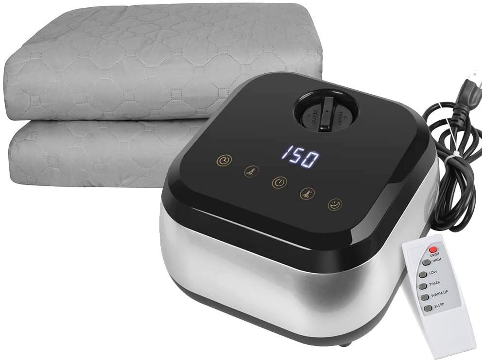 Water Heated Mattress Pad,Fencia Home Water Heated Mattress Topper,Touch Screen Remote Control Heated Blanket Soft Comfort,Safe & Radiation-Free,Sleep Enhancement - US Shipping (Queen Size 60