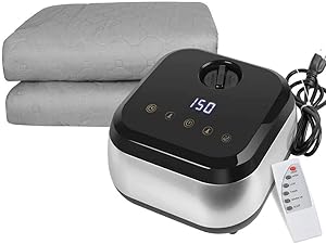 Water Heated Mattress Pad,Fencia Home Water Heated Mattress Topper,Touch Screen Remote Control Heated Blanket Soft Comfort,Safe & Radiation-Free,Sleep Enhancement - US Shipping (Queen Size 60