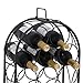 F2C 23 Bottles Wine Rack Stand Floor Wine Holder Metal Construction Free Standing Elegant French Style