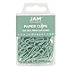 JAM Paper Colored Standard Paper Clips - Small - Teal - 100/pack