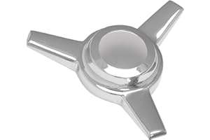 GAZOZ PERFORMANCE Chrome Plated Wheel Spinner - Universal Fit for Rally & Aluminum Wheels, 3-Bar Straight Stud Mount, Durable Zinc with Chrome Finish, Quick & Easy Installation, 1 Piece