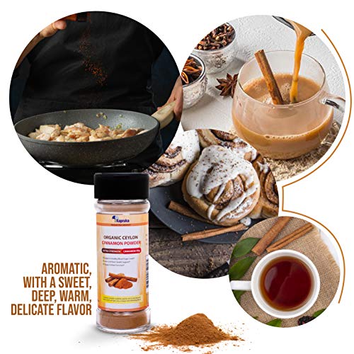 Sri Lankan Premium Quality 100 Pure Organic Ground Ceylon Cinnamon Powder in Glass Jar with