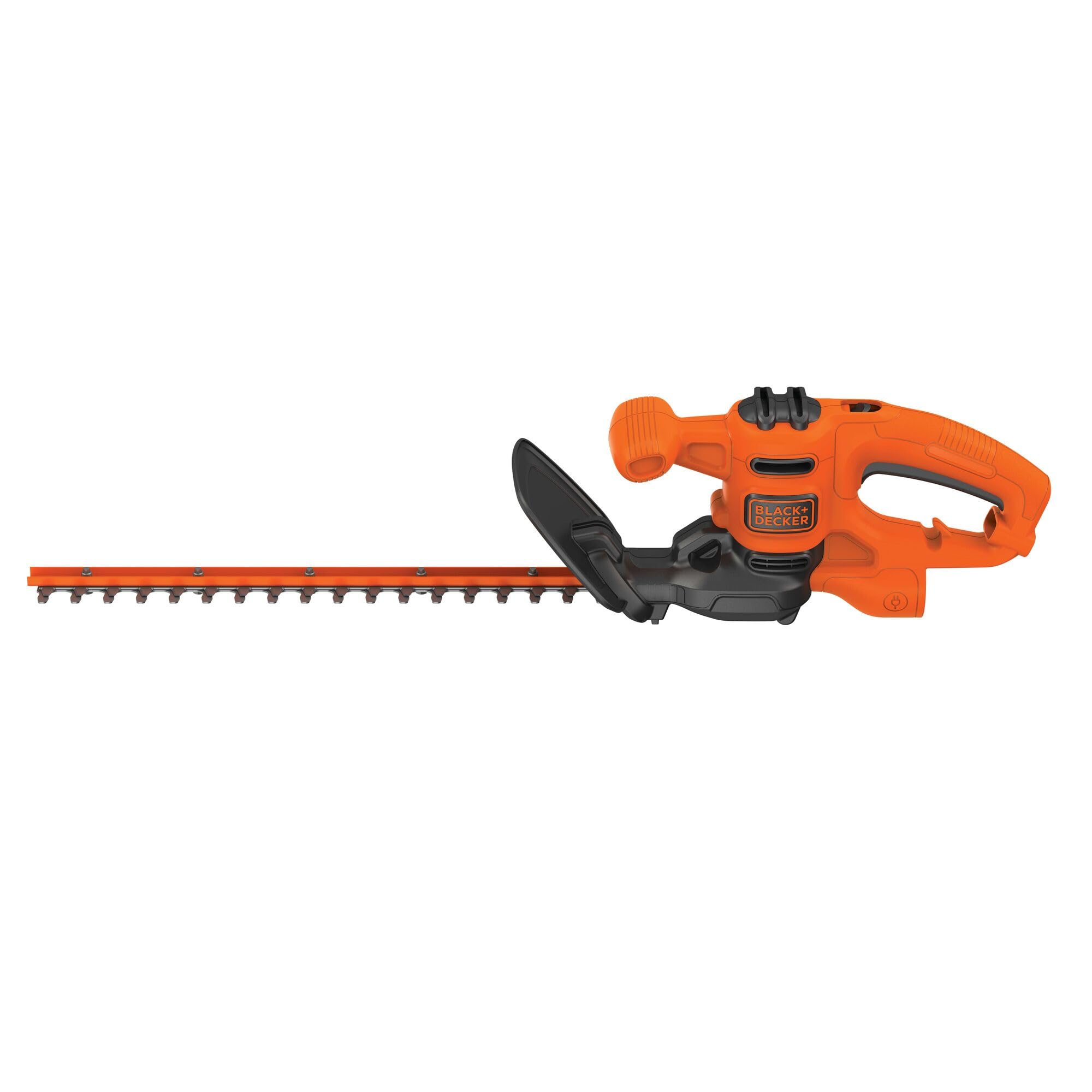 Photo 1 of **DIRT**BLACK+DECKER Electric Hedge Trimmer, 17-Inch Corded 3.2 Amp, Dual Action, Reduced Vibration, Cleaner Cut, Lightweight, 3800 Cuts per Min (BEHT150)