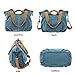 coofig Womens Canvas Handbags Bulk Hobo Tote Bags Vintage Retro Casual Shoulder Bags (black)