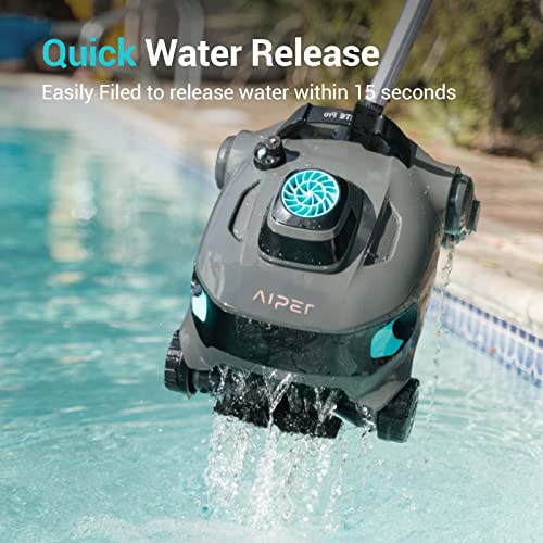AIPER Cordless Robotic Pool Vacuum Cleaner, WallClimbing & Bottom Cleaning for Both Flat