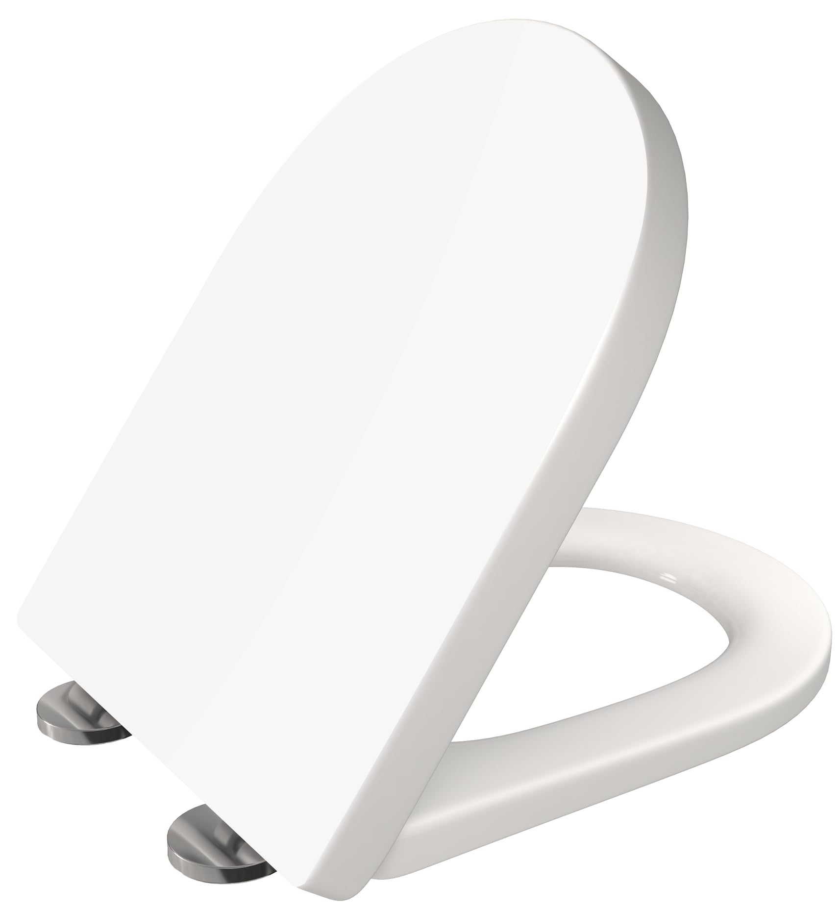 D-Shape Toilet Seat with Mute or Slow-Close Toilet Seat Cover Quick-Release for Easy Cleaning Plastic Material Durable Seat Easy Top or Blind Hole Fixing AAN®