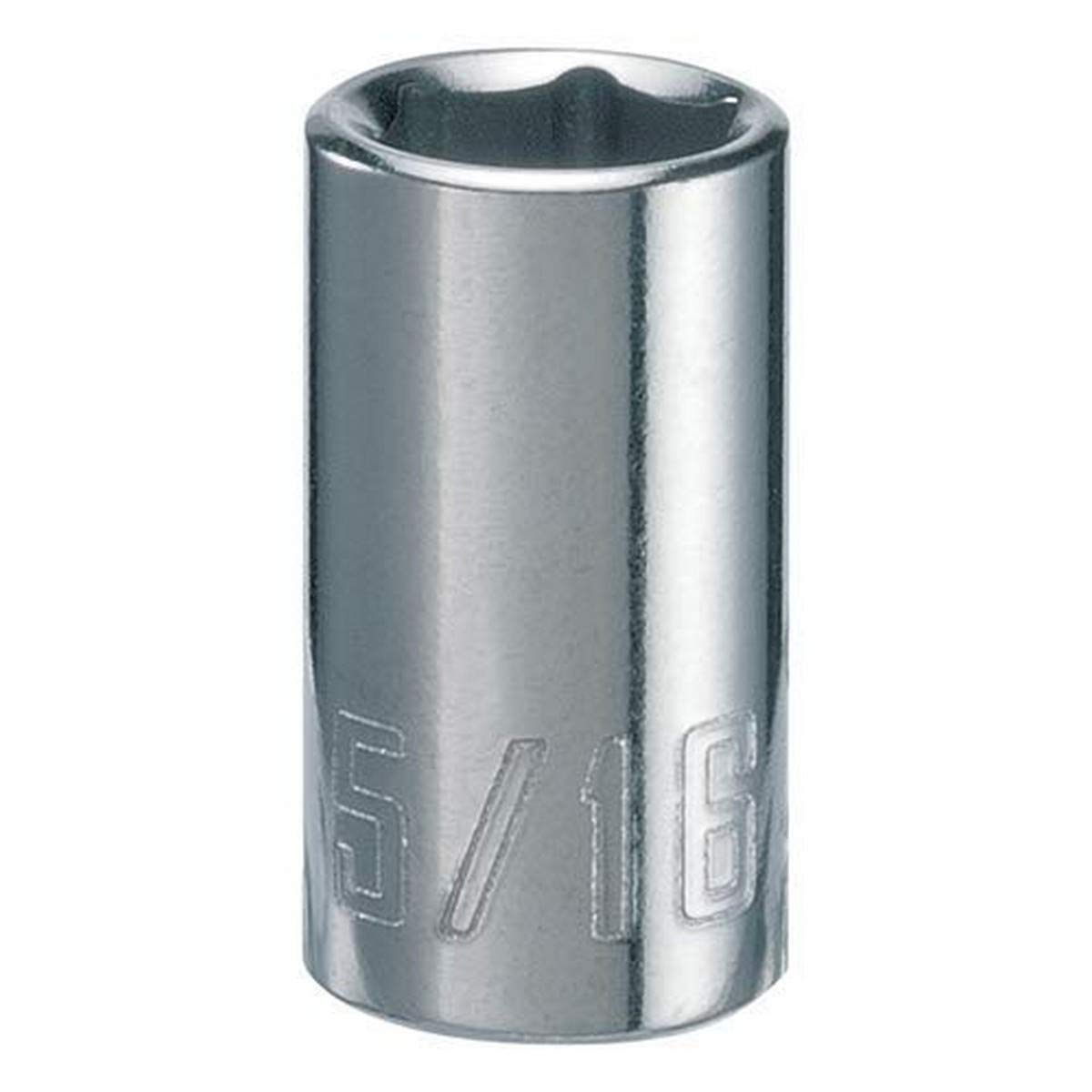 CRAFTSMAN Shallow Socket, SAE, 1/4-Inch Drive, 5/16-Inch, 6-Point (CMMT43495),Full Polish