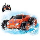 KidiRace Amphibious Remote Control Car - Orange - 360 Degree Spin Aqua Stunt RC Car