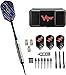 Viper Bobcat Adjustable Weight Soft Tip Darts with Storage/Travel Case: Nickel Silver Plated, Black Rings, 16-18 Grams