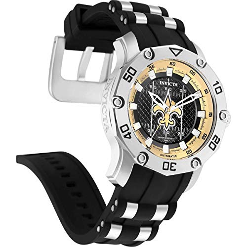 Invicta-NFL-New-Orleans-Saints-Automatic-Black-Dial-Ladies-Watch-32891