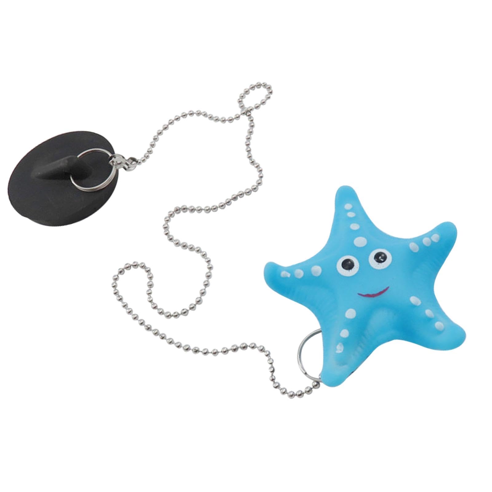 NHBETYS Sink Plug with Cute Chain, Kitchen Garbage Disposal Plug Sink Stopper for most standard-sized Bathroom Bathtub Shower Drains and Kitchen Wash Basin(Black)