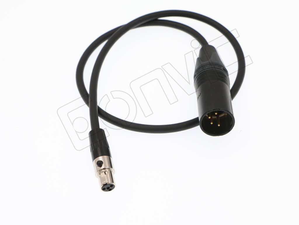 Eonvic Mini XLR 4 Pin Female to 4 Pin XLR Male Power Cable for TVLogic, Alphatron EVF Monitor