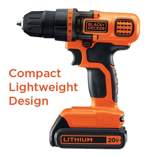 BLACK+DECKER LDX120C 20-Volt MAX Lithium-Ion Cordless Drill/Driver Tools & Home Improvement, Power & Hand Tools, Power Tools, Drills, Drill Drivers