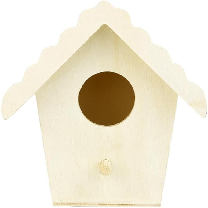 Yeefant 1Pcs Creative Wall Mounted Nest Bird House Wooden Outdoor Box,0.31x0.30 Ft