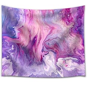 Abstract Purple Paint Background. Acrylic Texture with Marble Pattern - Fabric Wall Tapestry Home Decor - 51x60 inches
