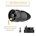 Posh Premium Black Metal Snuff Bullet (Anodized Aluminum) Holds 5g w HumanFriendly Micro Funnel - Twist Nasal Sniffer