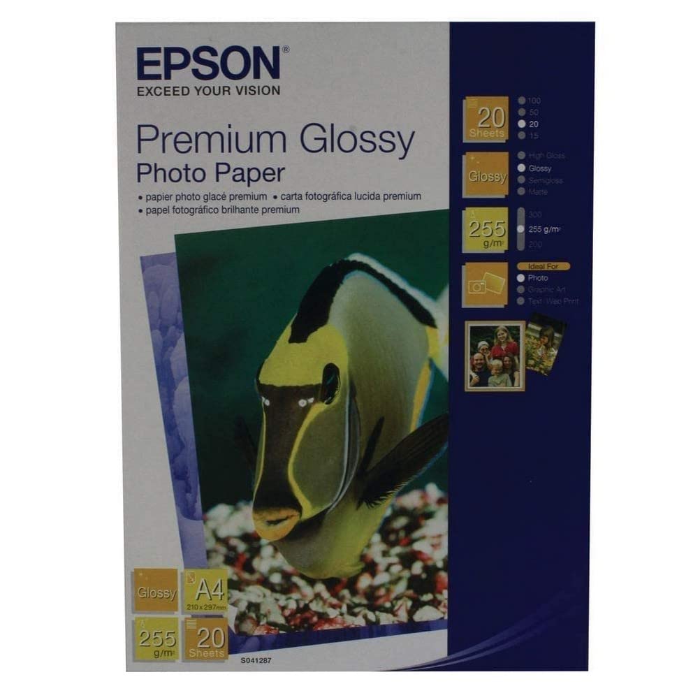Epson A4 Premium Glossy Photo Paper (Pack of 20)