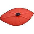 Charles Viancin - Poppy Oblong Lid Red - Silicone Lid for Food Storage and Cooking - 10''x14'' + 35x25cm - Airtight Seal on Any Smooth Rim Surface