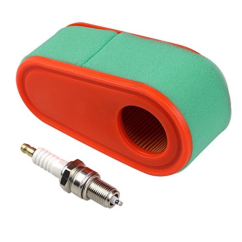 Hipa Air Filter with Spark Plug for MTD Craftsman Troy-Bilt TB330XP TB350XP TB360 TB370 Cub Cadet CC46ES CC999ES Lawn Mower