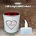 Heart and Love Candles - Set of 3 Silver Metallic Votive Candle Holders - 3 White Flameless Tealights Included-Love Hearts- Valentine's Day Decor- Valentine Gift