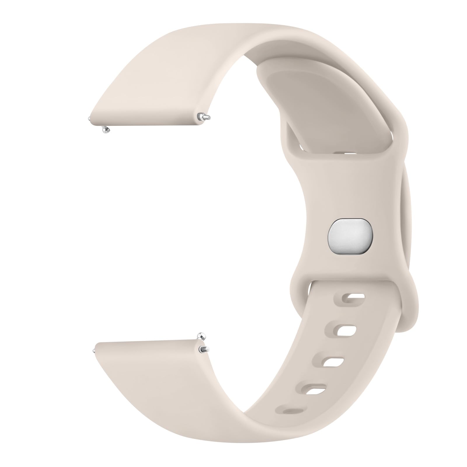 Mugust Strap Compatible with Garmin Forerunner 55, 645, 245, Venu 2 SQ, 20mm Silicone Replacement, Starlight