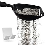 Gorilla Grip Original Cat Litter Scooper, Non-Stick Deep Scoop, Free Storage Holder, Extra Large, Durable Solid Aluminum, Shovel for Sifting Kitty Cats Litter, Rust Resistant, Long Comfy Grip Handle