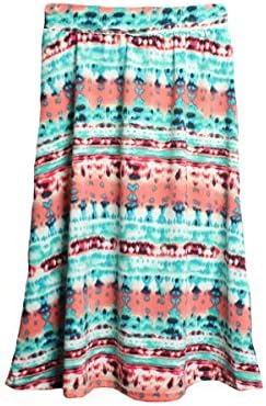 Mon Petit Genevieve Girls 4-10 Maxi Skirt Casual Print and Solid Wear (Coral, Small)