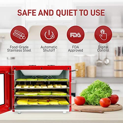 NutriChef Electric Countertop Food Dehydrator Machine 350Watt