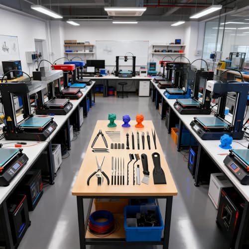 3D Printer Tools, 3D Printing Cleaning Brush 3D Printing Tools for Bambu Lab Tool Deburring Tool: Wire Cutter, Drill, Scraper for Remove, Smoothing, Finishing, Deburring, Craving, Drilling-62Pcs