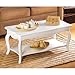 White Elegant Cottage Home Style Coffee Cocktail Table