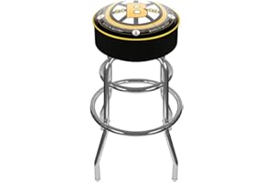 TRADEMARK GAMEROOM NHL Boston Bruins Padded Swivel Bar Stool