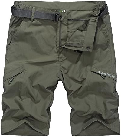 InStylish Men Outdoor Shorts Cargo Elastic Waist 100% Waterproof Quick Dry,Ag,Large