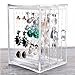 HQdeal New Acrylic Earring Display Stand Organizer Holder Earring Studs Storage Clear