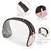 Cosmetic bag Clear makeup Pouch with Good Quality Zipper for Women Transparent Sundry Case Vinyl TSA Approved Toiletry Bag Large Quart for Travel (Pink)