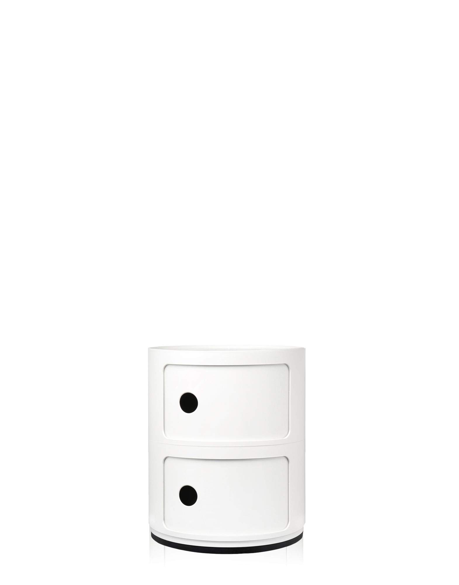 Kartell Componibili, 2 elements Cabinet, White, Ø 32 x H 40 cm