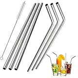 DDLbiz Stainless Steel Straws Reusable Metal