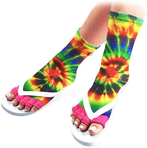 Pedisavers Toe Separator Pedicure Socks, Tie Dye Print
